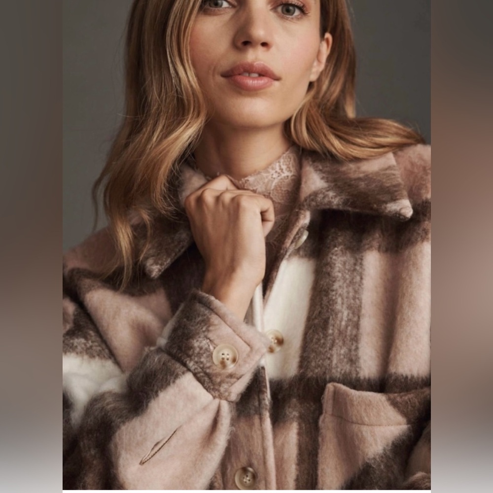 Anthropologie Plaid Coat - Size S - Picture 3 of 8